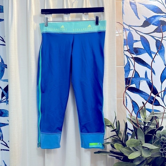 Women’s Adidas by Stella McCartney Polyester & Spandex Capri Full Zip Leggings - Picture 1 of 8